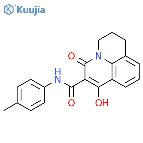 3-hydroxy-N-(4-methylphenyl)-1-oxo-6,7-dihydro-1H,5H-pyrido[3,2,1-ij]quinoline-2-carboxamide structure
