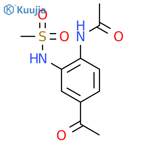 Acetamide, N-[4-acetyl-2-[(methylsulfonyl)amino]phenyl]- structure