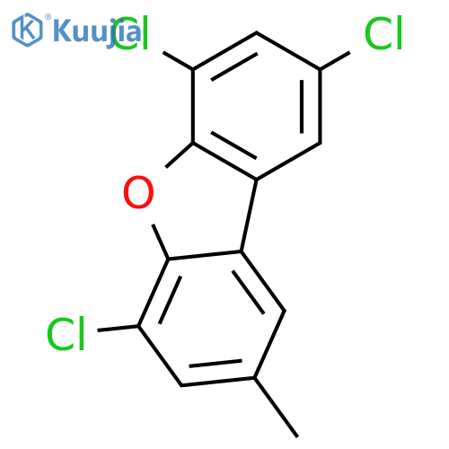 Dibenzofuran, 2,4,6-trichloro-8-methyl- structure