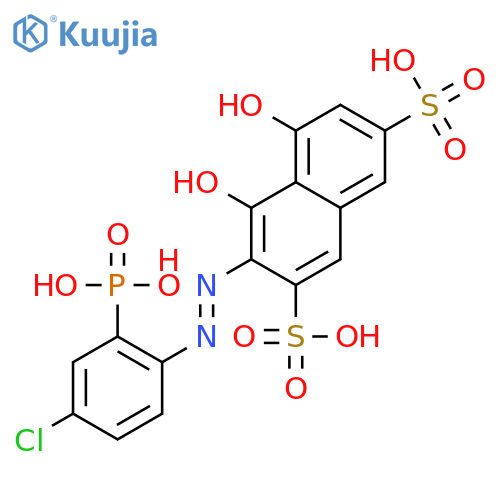 2,7-Naphthalenedisulfonicacid, 3-[2-(4-chloro-2-phosphonophenyl)diazenyl]-4,5-dihydroxy- structure