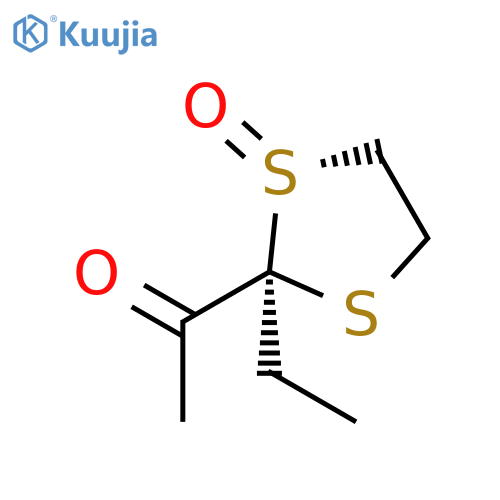 Ethanone, 1-[(1R,2R)-2-ethyl-1-oxido-1,3-dithiolan-2-yl]- structure