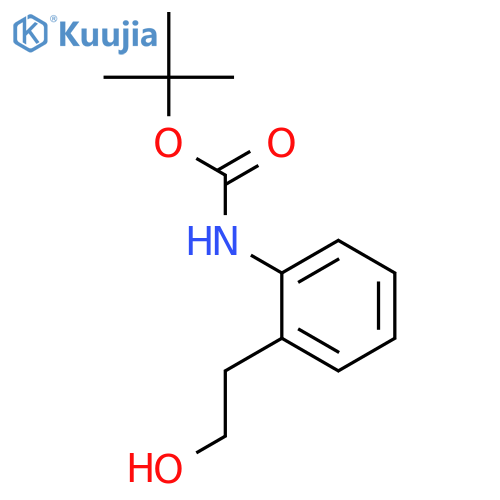 tert-butyl N-2-(2-hydroxyethyl)phenylcarbamate structure
