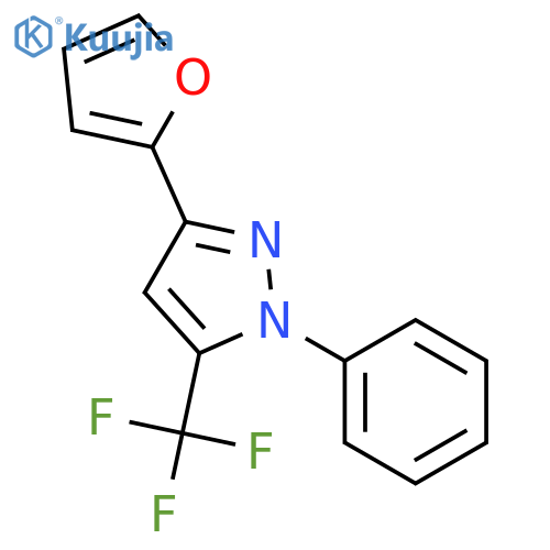 1H-Pyrazole, 3-(2-furanyl)-1-phenyl-5-(trifluoromethyl)- structure