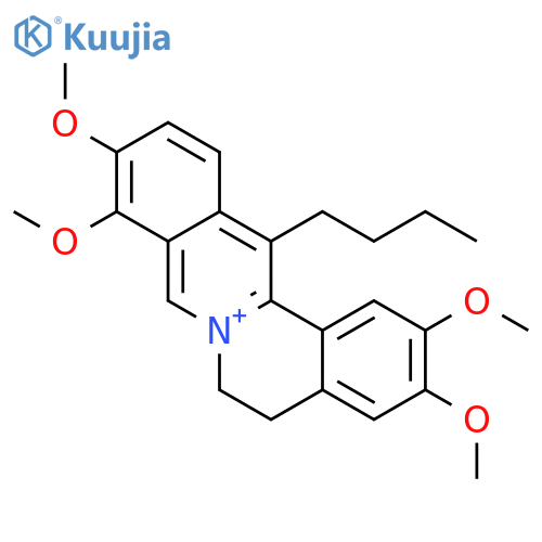 Dibenzo[a,g]quinolizinium, 13-butyl-5,6-dihydro-2,3,9,10-tetramethoxy- structure