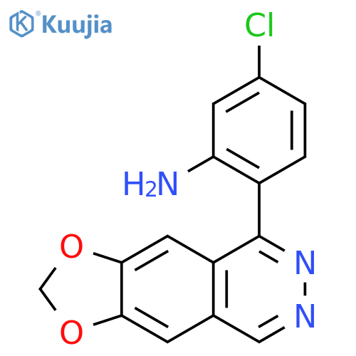 Benzenamine, 5-chloro-2-(1,3-dioxolo[4,5-g]phthalazin-5-yl)- structure
