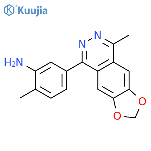 Benzenamine, 2-methyl-5-(8-methyl-1,3-dioxolo[4,5-g]phthalazin-5-yl)- structure