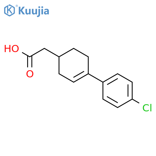 3-Cyclohexene-1-acetic acid, 4-(4-chlorophenyl)- structure