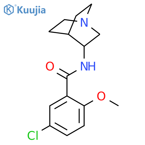 Benzamide, N-1-azabicyclo[2.2.2]oct-3-yl-5-chloro-2-methoxy- structure