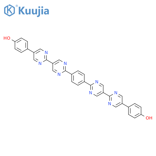 Phenol, 4,4'-[1,4-phenylenebis([2,5'-bipyrimidine]-2',5-diyl)]bis- structure