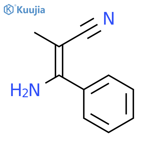 3-amino-2-methyl-3-phenylacrylonitrile structure