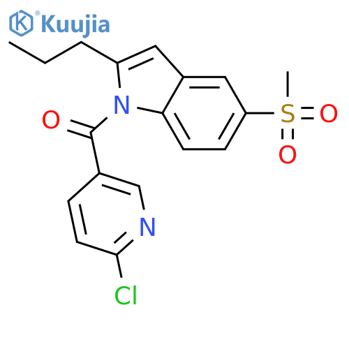 1H-Indole, 1-[(6-chloro-3-pyridinyl)carbonyl]-5-(methylsulfonyl)-2-propyl- structure