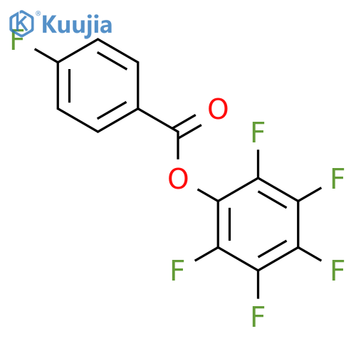 Benzoic acid, 4-fluoro-, pentafluorophenyl ester structure