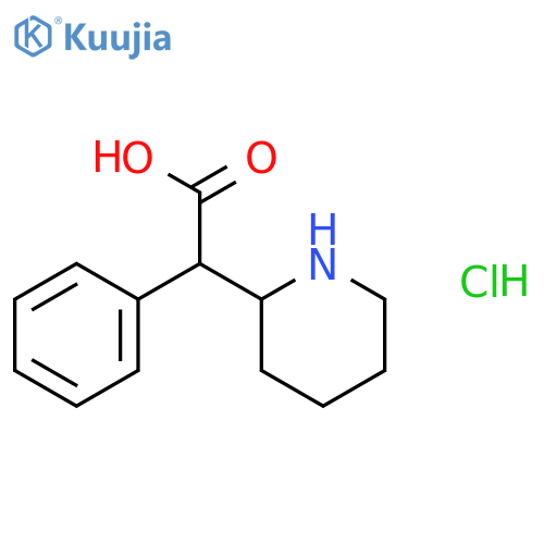2-Phenyl-2-(piperidin-2-yl)acetic acid hydrochloride structure