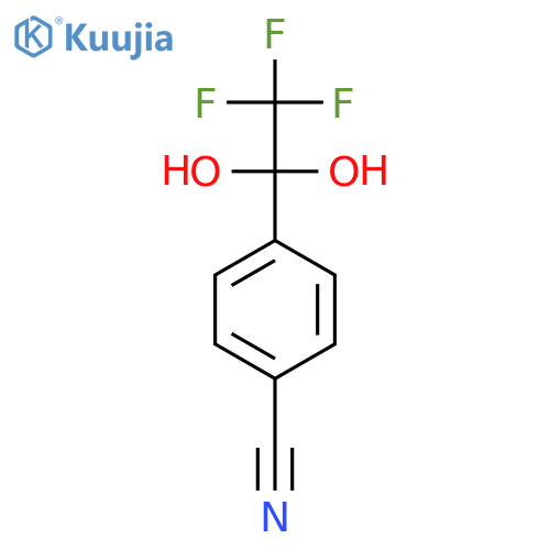 Benzonitrile, 4-(2,2,2-trifluoro-1,1-dihydroxyethyl)- structure