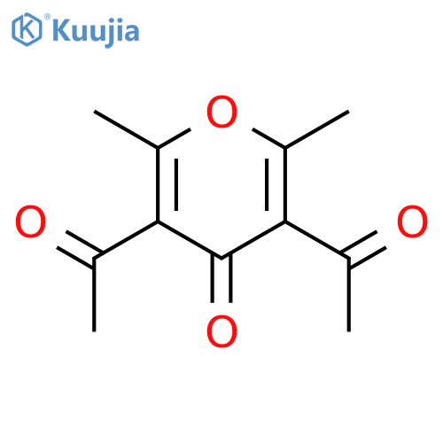 4H-Pyran-4-one, 3,5-diacetyl-2,6-dimethyl- structure
