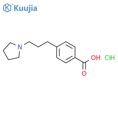 Benzoic acid, 4-[3-(1-pyrrolidinyl)propyl]-, hydrochloride structure