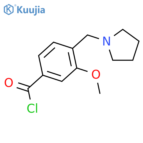 Benzoyl chloride, 3-methoxy-4-(1-pyrrolidinylmethyl)- structure