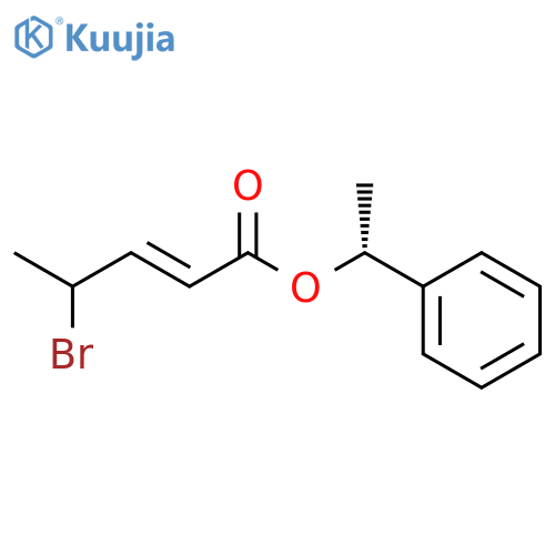 2-PENTENOIC ACID, 4-BROMO-, (1R)-1-PHENYLETHYL ESTER, (2E)- structure