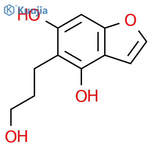4,6-Benzofurandiol, 5-(3-hydroxypropyl)- structure