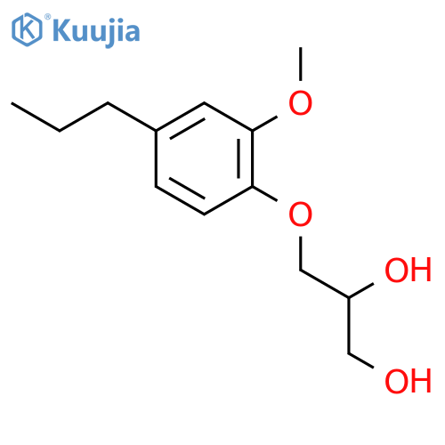 3-(2-methoxy-4-propylphenoxy)propane-1,2-diol structure