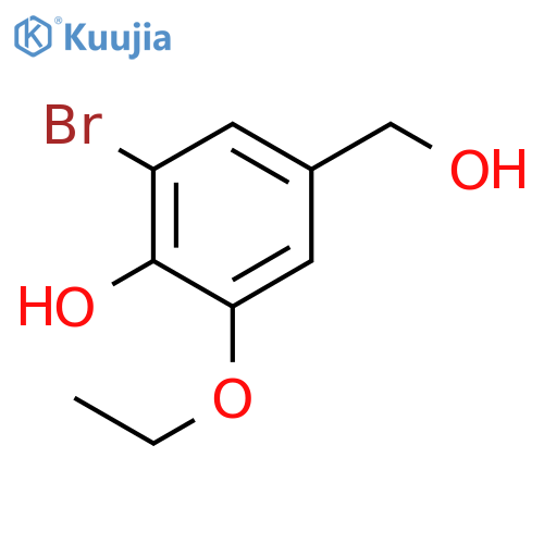 2-bromo-6-ethoxy-4-(hydroxymethyl)phenol structure