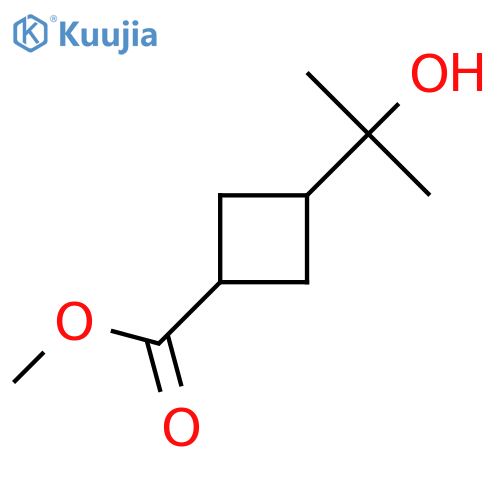 Methyl 3-(2-hydroxypropan-2-yl)cyclobutane-1-carboxylate structure