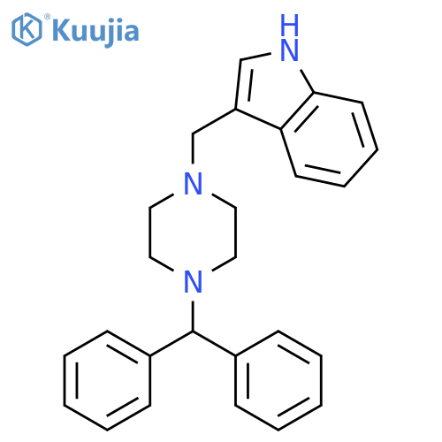 1H-INDOLE, 3-[[4-(DIPHENYLMETHYL)-1-PIPERAZINYL]METHYL]- structure