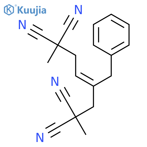 4-Octene-2,2,7,7-tetracarbonitrile, 4-(phenylmethyl)-, (E)- structure