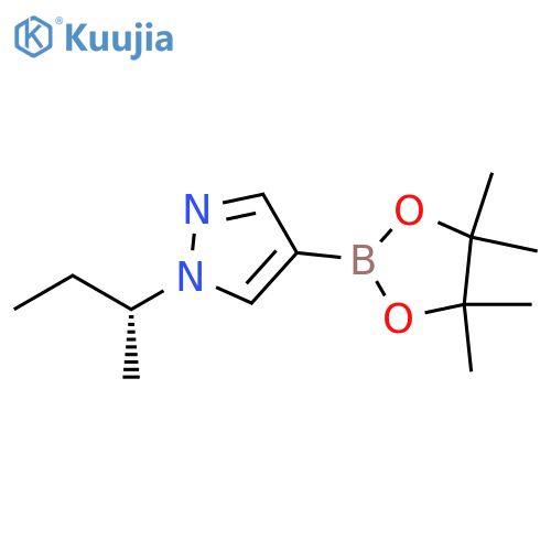 1H-Pyrazole, 1-[(1R)-1-methylpropyl]-4-(4,4,5,5-tetramethyl-1,3,2-dioxaborolan-2-yl)- structure