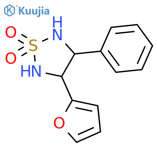 1,2,5-Thiadiazolidine, 3-(2-furanyl)-4-phenyl-, 1,1-dioxide structure