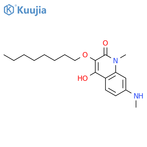 2(1H)-QUINOLINONE, 4-HYDROXY-1-METHYL-7-(METHYLAMINO)-3-(OCTYLOXY)- structure