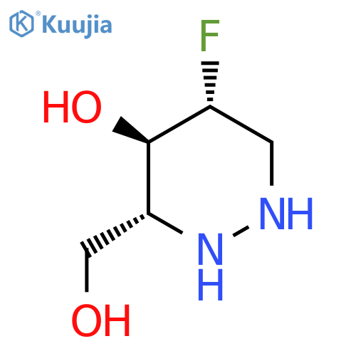 (3R,4R,5R)-5-Fluoro-3-(hydroxymethyl)diazinan-4-ol structure