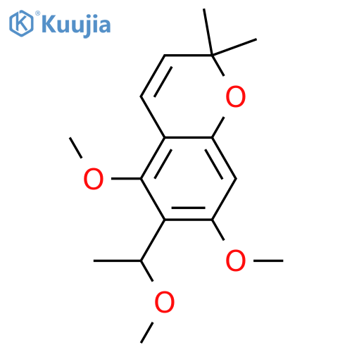 5,7-Dihydroxy-6-(1-hydroxyethyl)-2,2-dimethyl-2H-1-benzopyran; Tri-Me ether structure