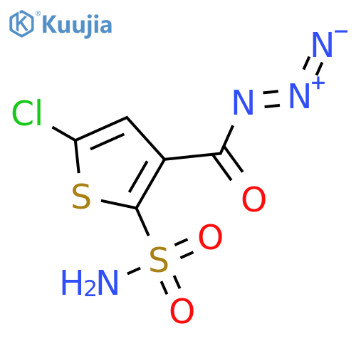 3-Thiophenecarbonyl azide, 2-(aminosulfonyl)-5-chloro- structure