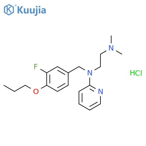 N-(3-fluoro-4-propoxybenzyl)-N',N'-dimethyl-N-(pyridin-2-yl)ethane-1,2-diamine hydrochloride (1:1) structure