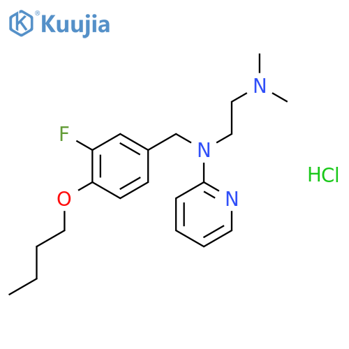 N-(4-butoxy-3-fluorobenzyl)-N',N'-dimethyl-N-(pyridin-2-yl)ethane-1,2-diamine hydrochloride (1:1) structure
