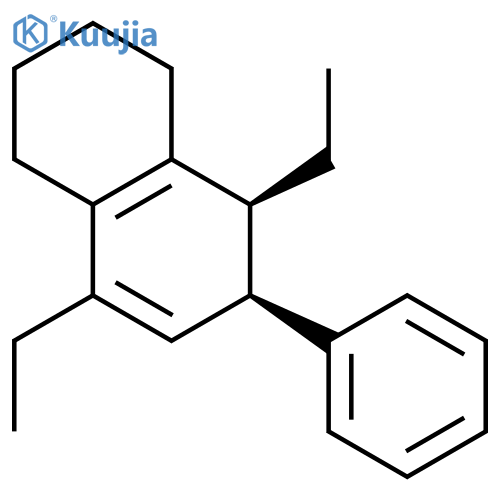 Naphthalene, 1,4-diethyl-1,2,5,6,7,8-hexahydro-2-phenyl-, cis- structure