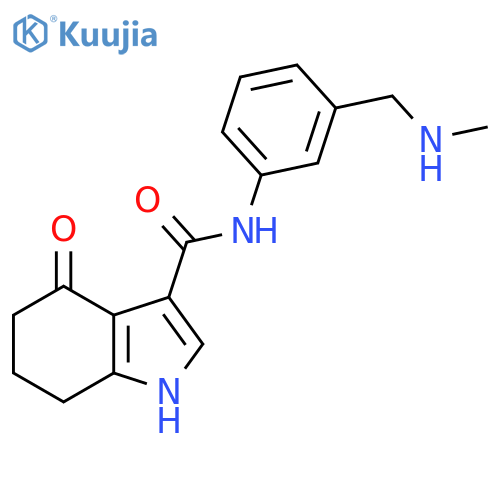 1H-Indole-3-carboxamide,4,5,6,7-tetrahydro-N-[3-[(methylamino)methyl]phenyl]-4-oxo- structure