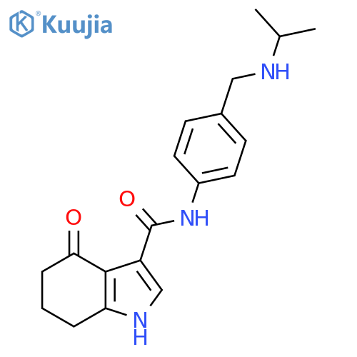 1H-Indole-3-carboxamide,4,5,6,7-tetrahydro-N-[4-[[(1-methylethyl)amino]methyl]phenyl]-4-oxo- structure