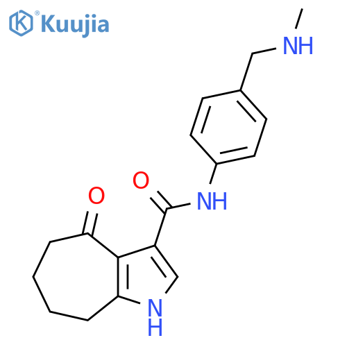 Cyclohepta[b]pyrrole-3-carboxamide,1,4,5,6,7,8-hexahydro-N-[4-[(methylamino)methyl]phenyl]-4-oxo- structure