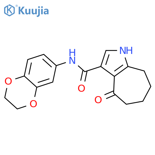 Cyclohepta[b]pyrrole-3-carboxamide,N-(2,3-dihydro-1,4-benzodioxin-6-yl)-1,4,5,6,7,8-hexahydro-4-oxo- structure