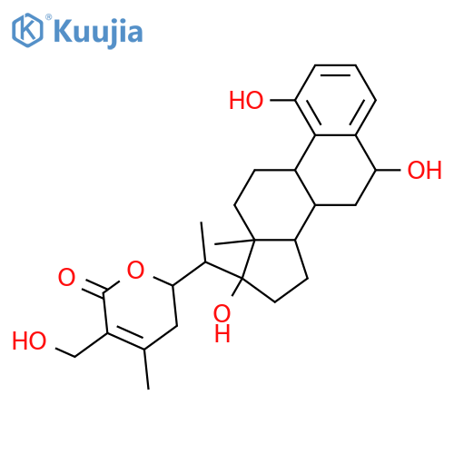 19-Norergosta-1,3,5(10),24-tetraen-26-oicacid, 1,6,17,22,27-pentahydroxy-, d-lactone, (6b,20S,22R)-(9CI) structure