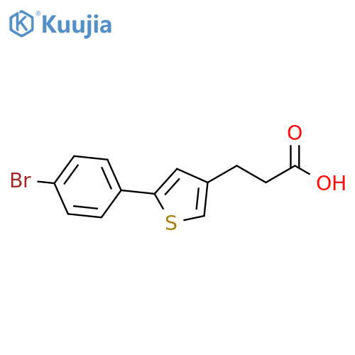 3-Thiophenepropanoic acid, 5-(4-bromophenyl)- structure