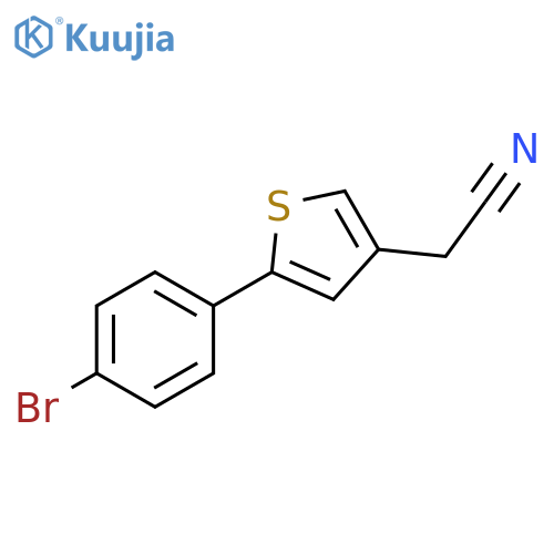 3-Thiopheneacetonitrile, 5-(4-bromophenyl)- structure