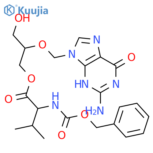N-Carbobenzyloxy-L-valinyl-ganciclovir structure