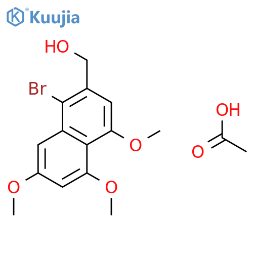 2-Naphthalenemethanol, 1-bromo-4,5,7-trimethoxy-, acetate structure
