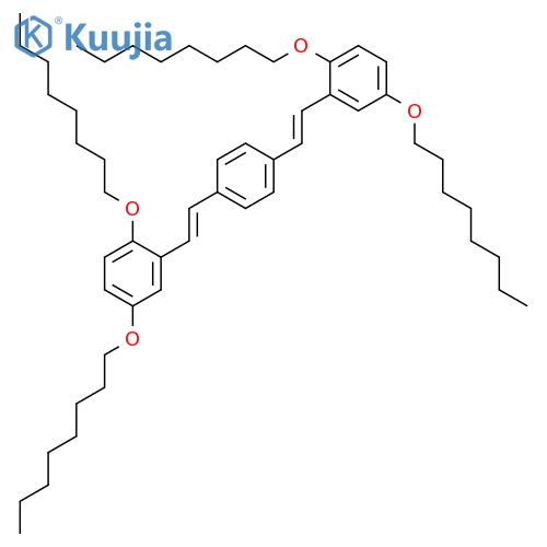 Benzene, 1,4-bis[2-[2,5-bis(octyloxy)phenyl]ethenyl]- structure