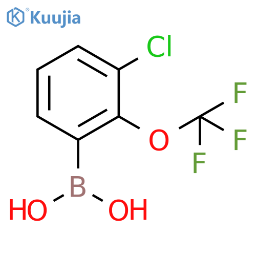 3-Chloro-2-(trifluoromethoxy)phenylboronic acid structure