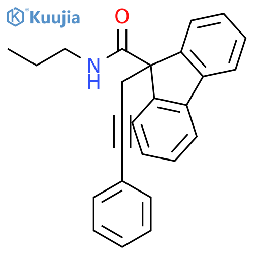9H-FLUORENE-9-CARBOXAMIDE, 9-(3-PHENYL-2-PROPYNYL)-N-PROPYL- structure