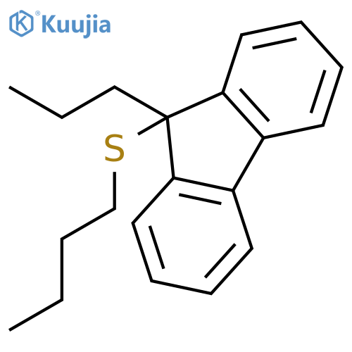 9H-Fluorene, 9-(butylthio)-9-propyl- structure